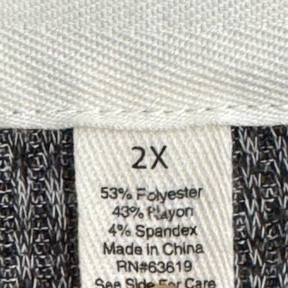 New York Laundry Womens Grey Knit V-Neck Sweater Size 2X With Button Sleeve Deta - Picture 5 of 12